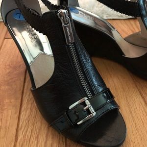 Michael Kors Black Wedge Heels Size 7.5